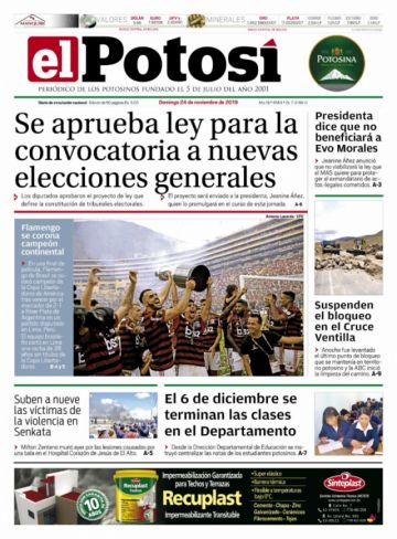 Revise los titulares de la prensa nacional