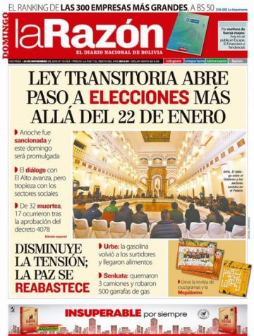 La Razón, La Paz.