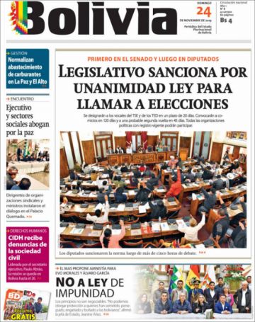 Bolivia, diario oficialista.