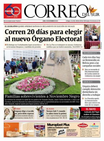 Correo del Sur, Sucre.