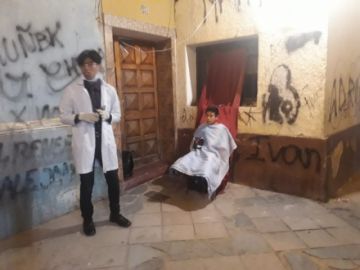 Los estudiantes difunden información de los atractivos potosinos. FOTO SECRETARÍA DE TURISMO GADP