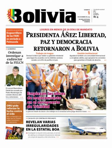 Bolivia, diario oficialista.