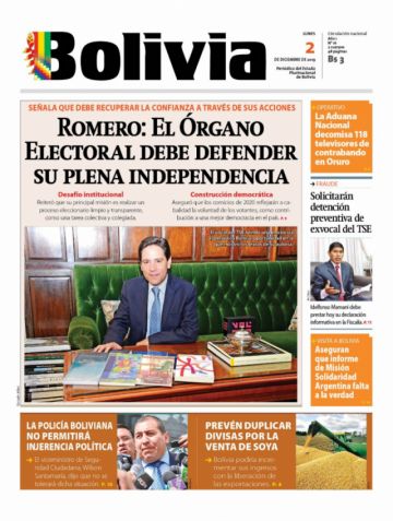 Bolivia, diario oficialista.