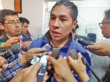 Carlos Alberto Puita en declaraciones a la prensa.