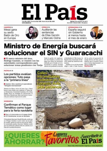 El País, Tarija.