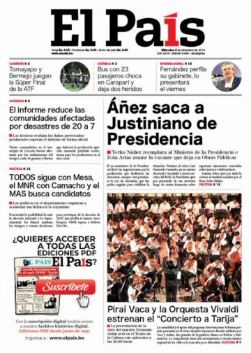 El País, Tarija.