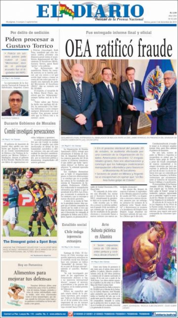 El Diario, La Paz.