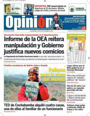 Opinión, Cochabamba.