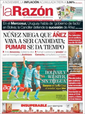 La Razón, La Paz.