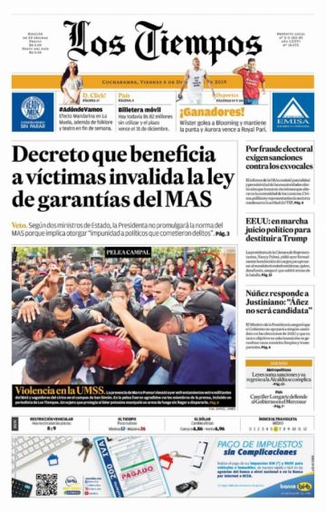 Los Tiempos, Cochabamba.