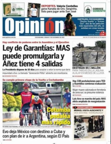 Opinión, Cochabamba.