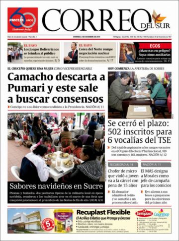 Correo del Sur, Sucre.