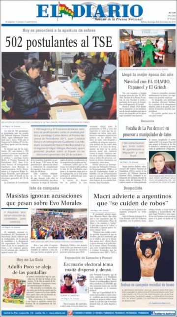 El Diario, La Paz.