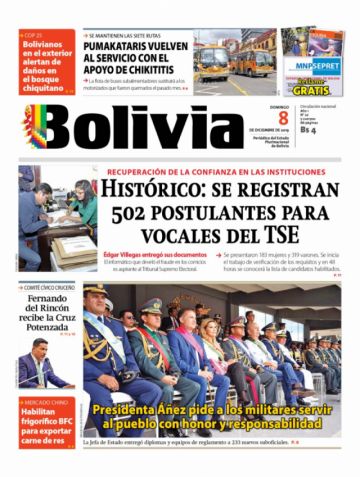 Bolivia, diario oficialista.