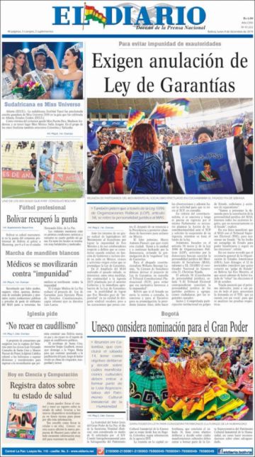 El Diario, La Paz.