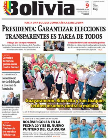 Bolivia, diario oficialista.