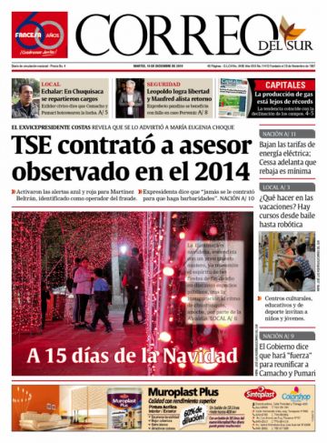 Correo del Sur, Sucre.