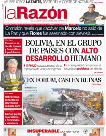 La Razón, La Paz.