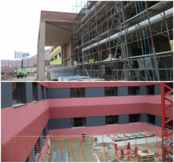 Aproximadamente 180 personas trabajan en la construcción.