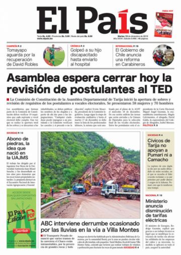 El País, Tarija.