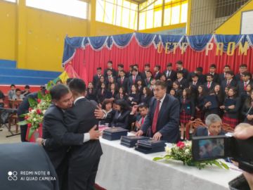 El acto de promoción del Colegio Tomás Frías ayer.