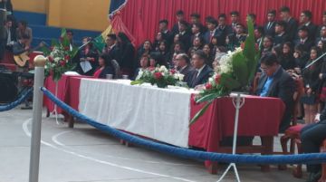 El acto de promoción del Colegio Tomás Frías ayer.