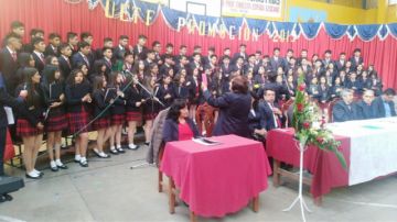El acto de promoción del Colegio Tomás Frías ayer.