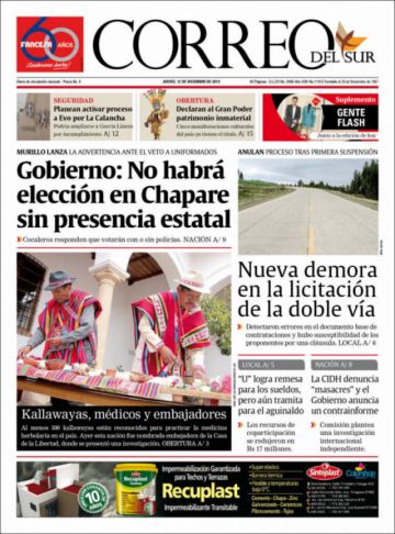 Correo del Sur, Sucre.