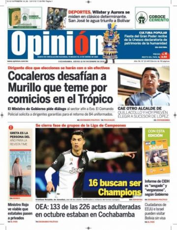 Opinión, Cochabamba.