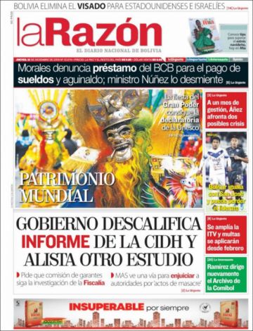 La Razón, La Paz.