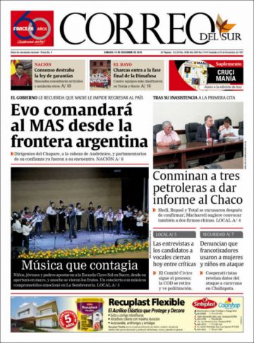 Correo del Sur, Sucre.