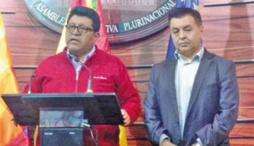 Los jefes de bancada del MAS y UD, Efraín Chambi y Homer Menacho, respectivamente.