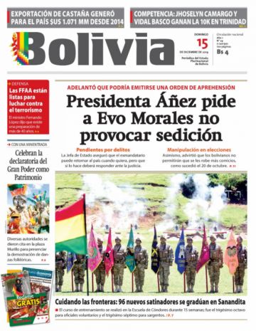 Bolivia, diario oficialista.