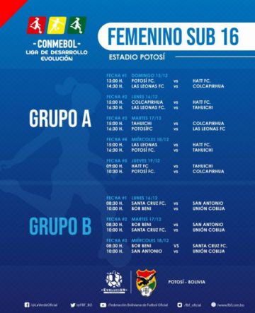 Los partidos se juegan en Potosí.