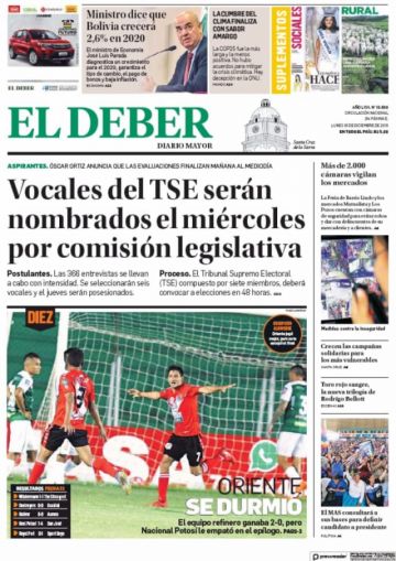 El Deber, Santa Cruz.