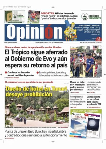 Opinión, Cochabamba.