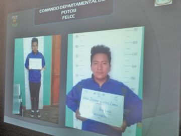 Esta es la imagen del probable autor que mostró ayer la Felcc, en conferencia de prensa.