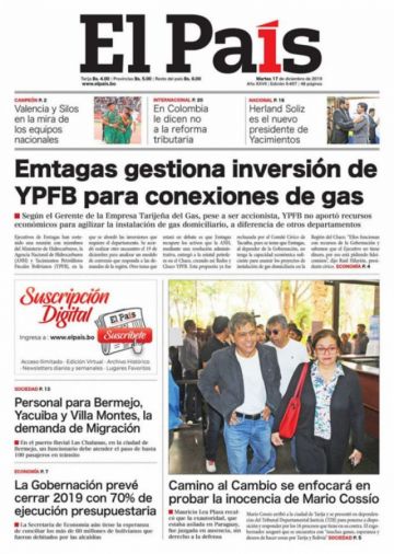El País, Tarija.