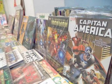 Los cómics son uno de los atractivos en la exposición.