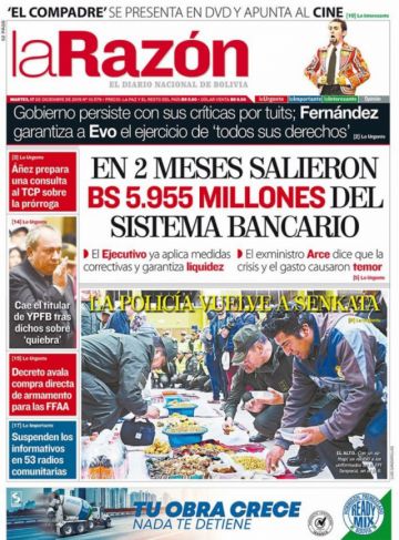 La Razón, La Paz.