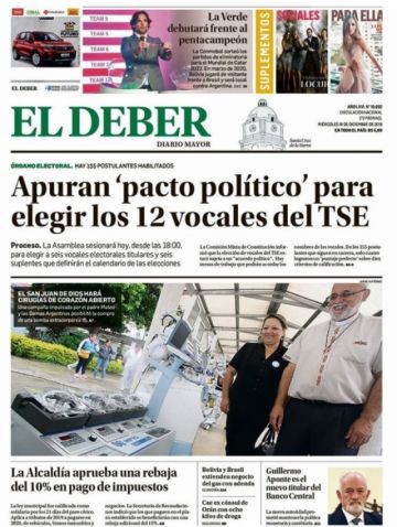 El Deber, Santa Cruz.