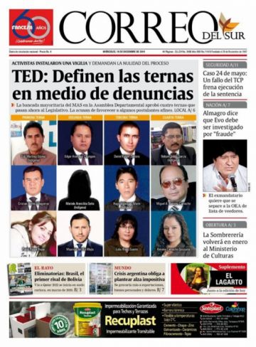 Correo del Sur, Sucre.