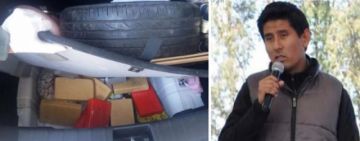 La cocaína estaba en la cajuela del coche. Diego Fernando Vega Ibarra fue detenido en la frontera.