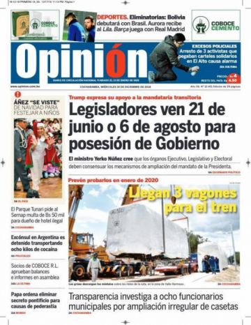 Opinión, Cochabamba.
