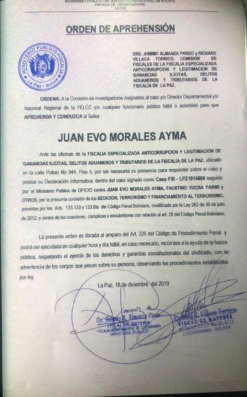 La orden completa.