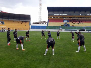 Previas del partido.
