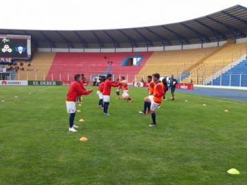 Previas del partido.