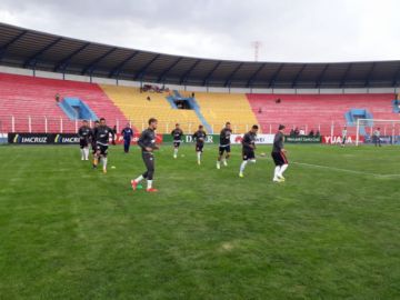 Previas del partido.