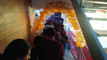 Las filas en el edificio.