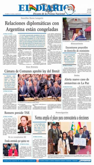 El Diario, La Paz.